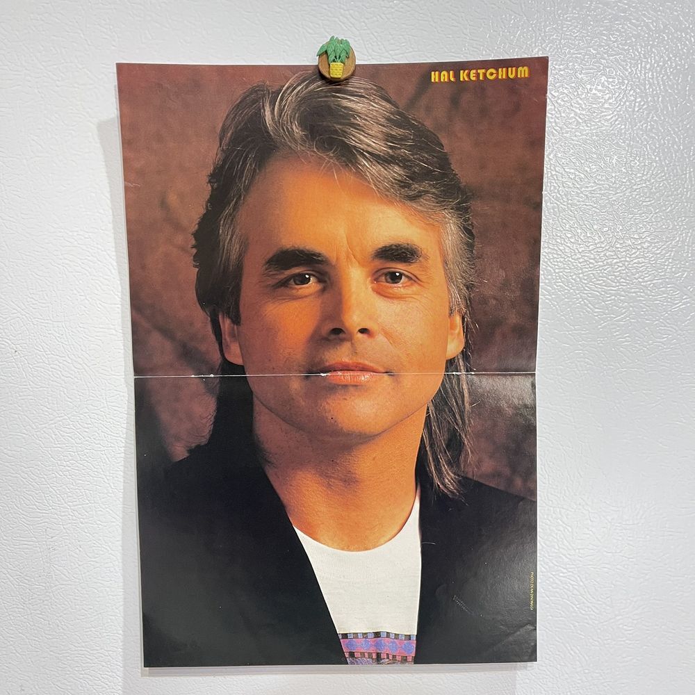 Vintage Country Music Magazine Poster Hal Ketchum 1‎ Side 8x10.5